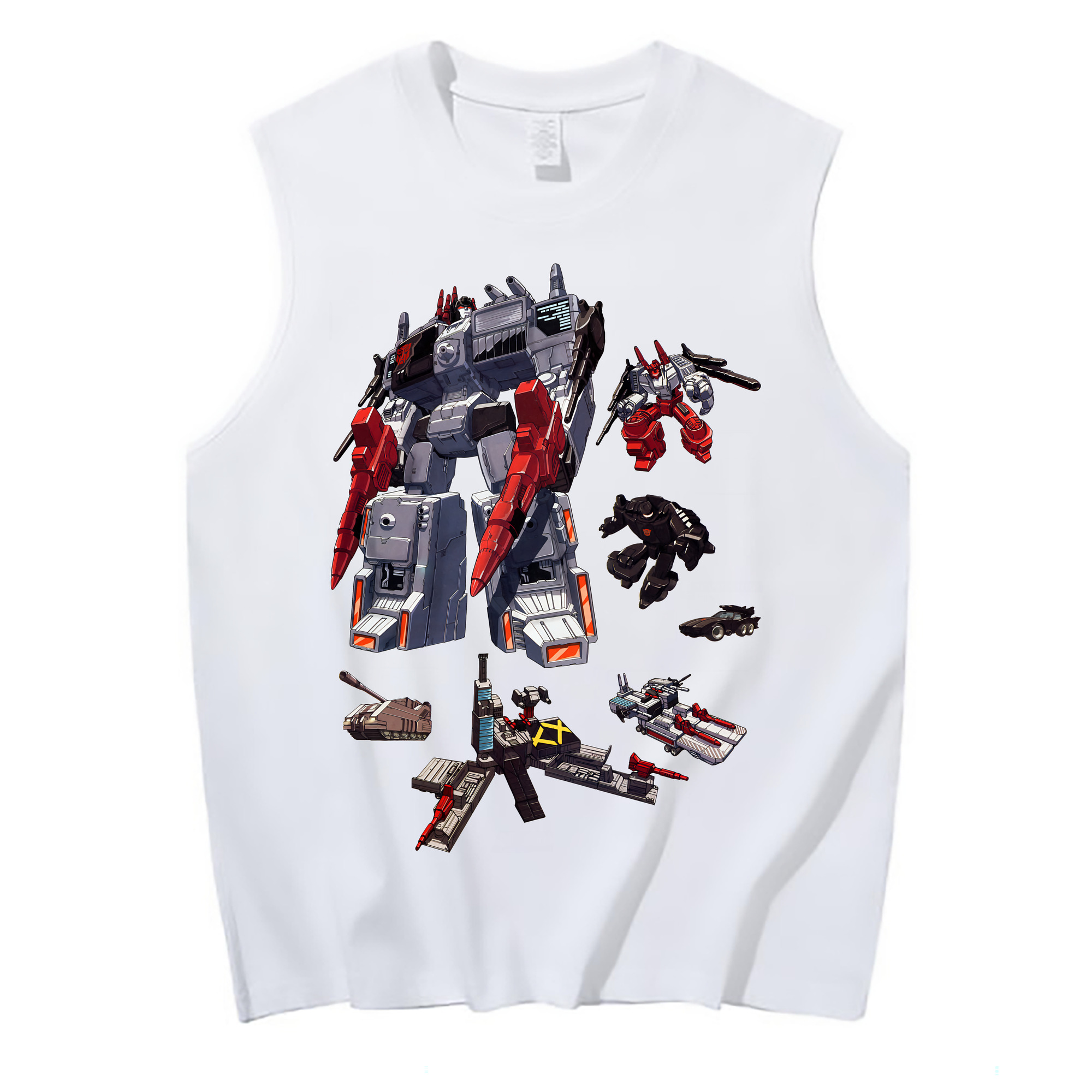（画像用） Transformers トランスフォーマー コットン100％タンクトップ（フロントプリント）