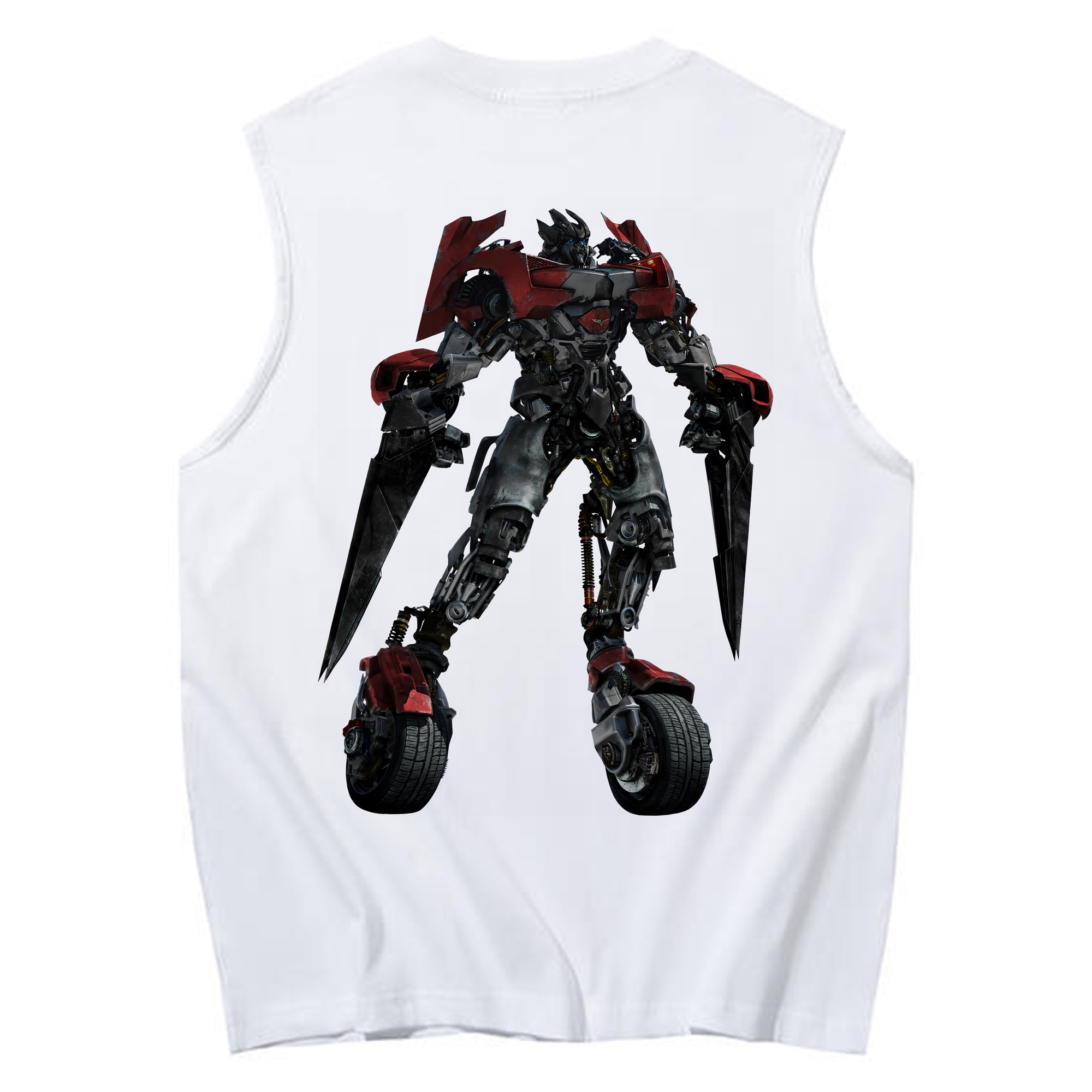 （画像用） Transformers トランスフォーマー コットン100％タンクトップ（背面プリント）