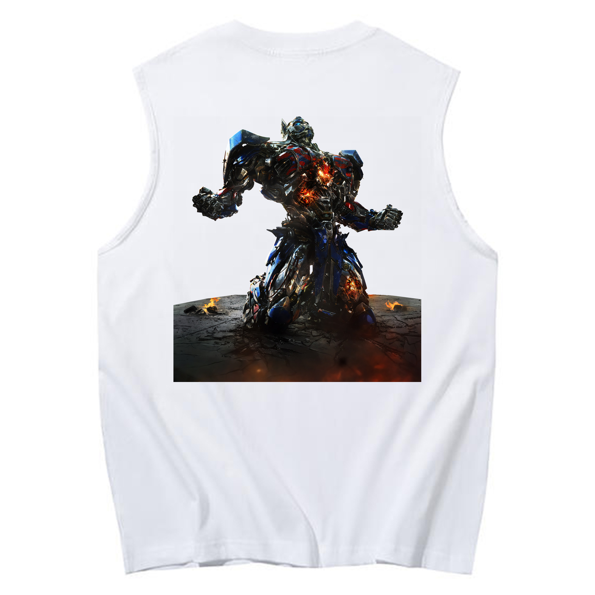（画像用） Transformers トランスフォーマー コットン100％タンクトップ（背面プリント）