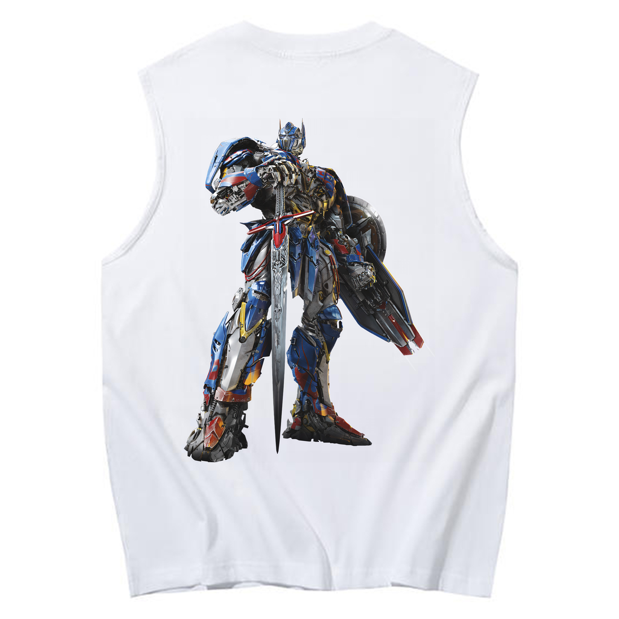 （画像用） Transformers トランスフォーマー コットン100％タンクトップ（背面プリント）