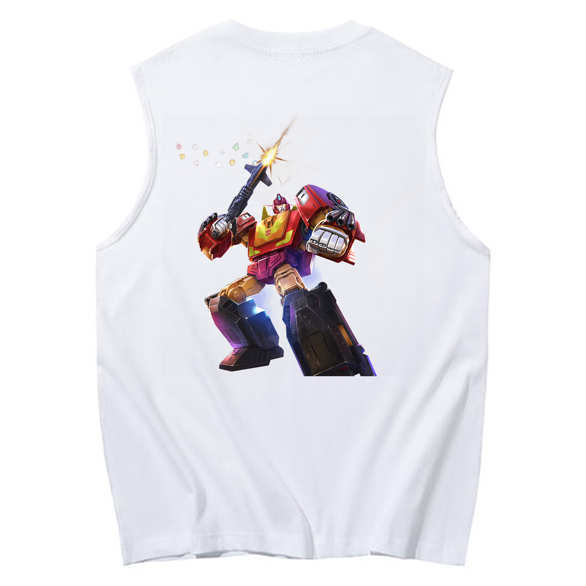 （画像用） Transformers トランスフォーマー コットン100％タンクトップ（背面プリント）