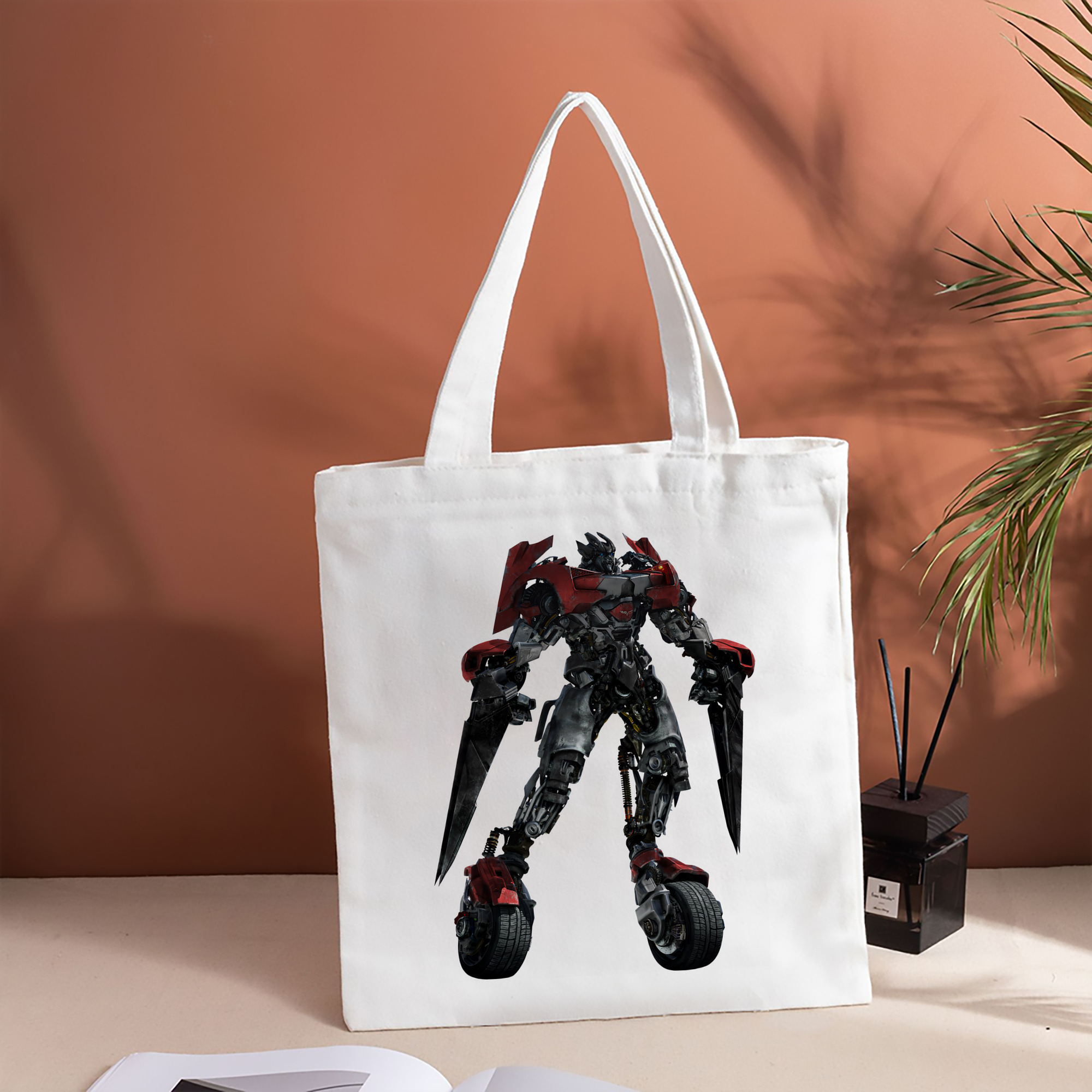 Transformers トランスフォーマー 縦型キャンバス生地手提げバッグ　トートバッグ