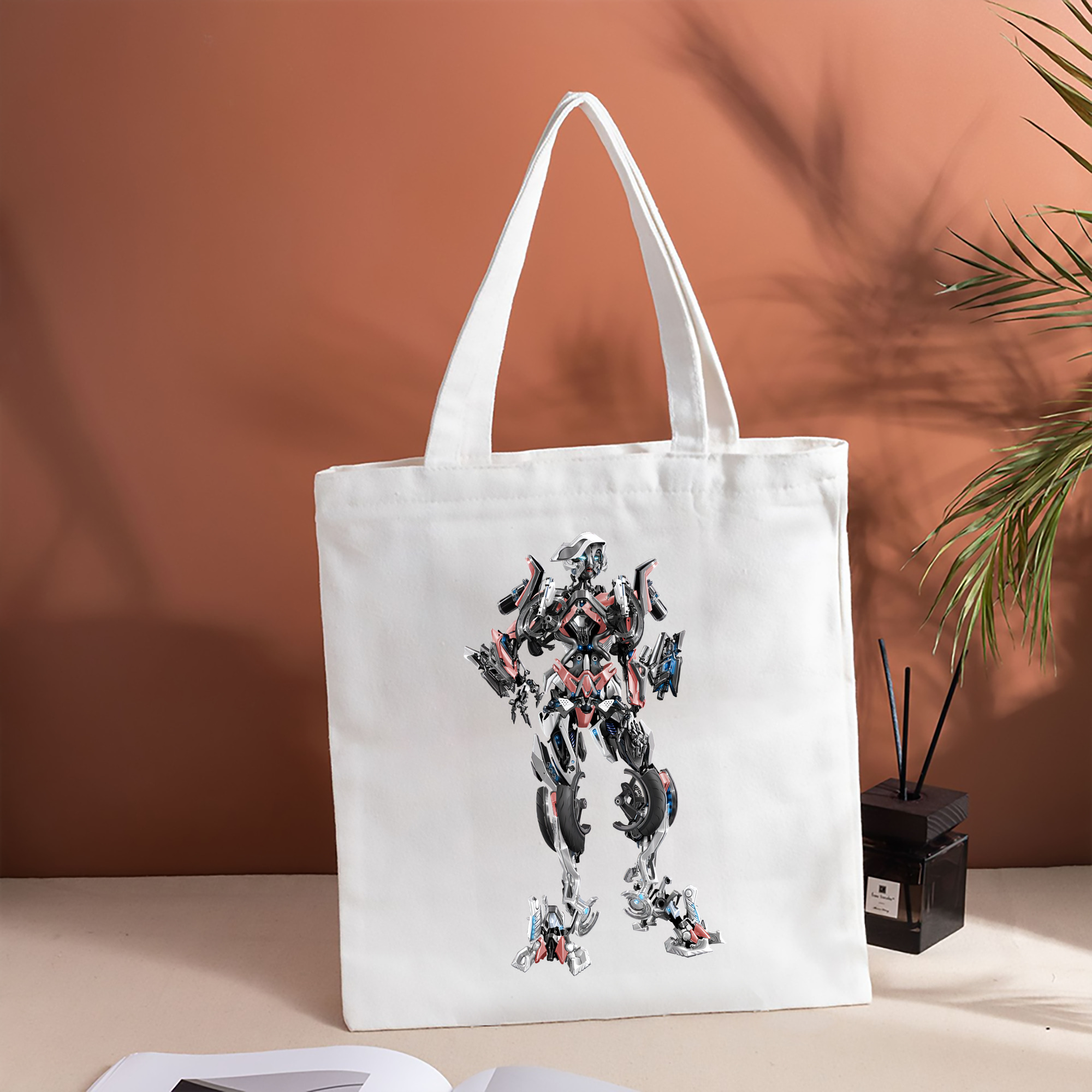Transformers トランスフォーマー 縦型キャンバス生地手提げバッグ　トートバッグ