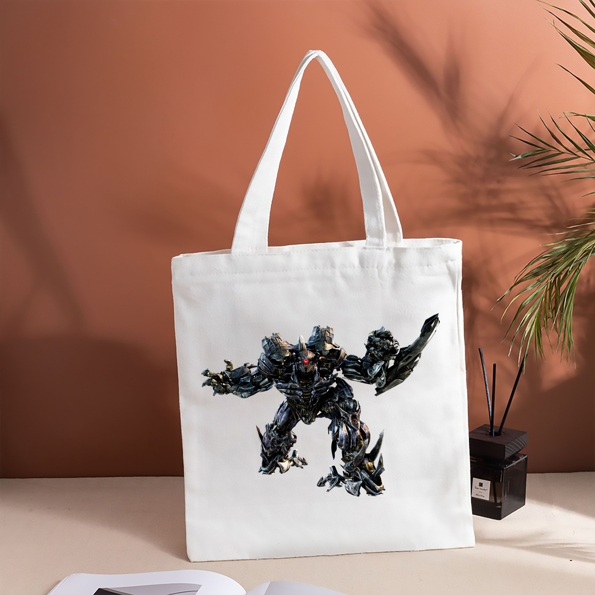 Transformers トランスフォーマー 縦型キャンバス生地手提げバッグ　トートバッグ