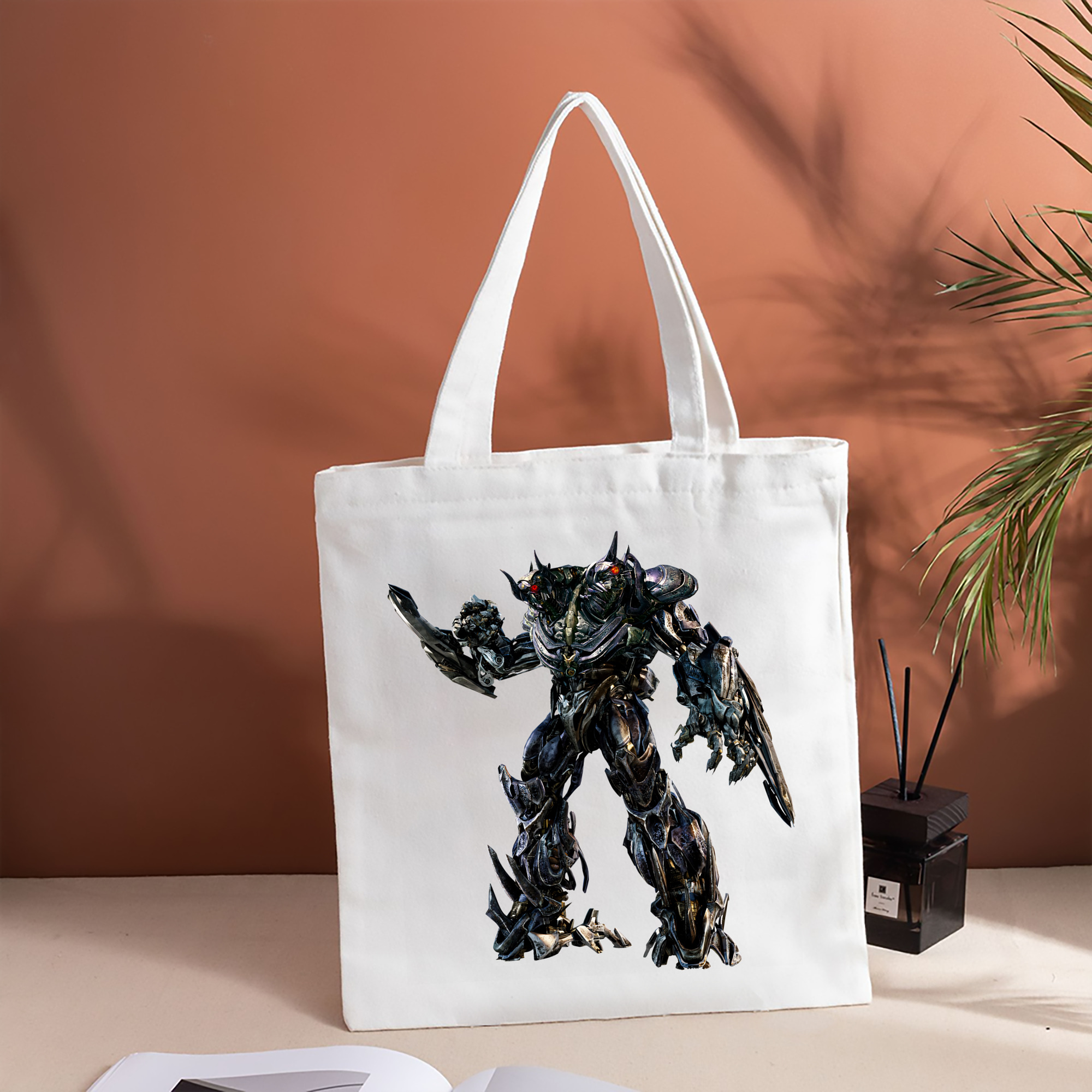 Transformers トランスフォーマー 縦型キャンバス生地手提げバッグ　トートバッグ