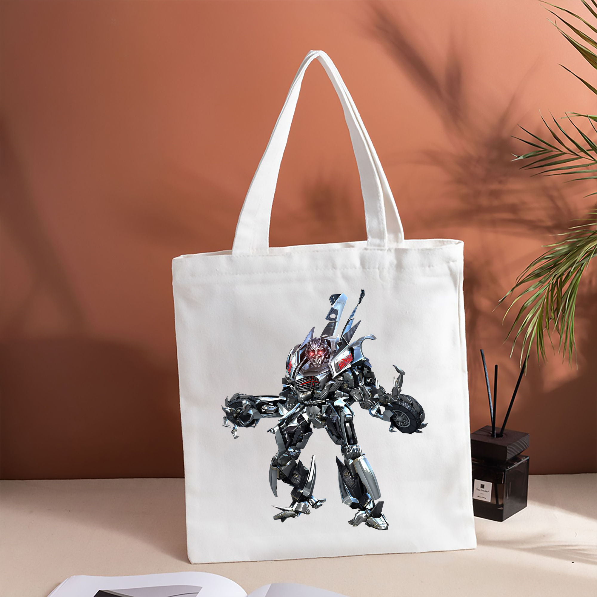 Transformers トランスフォーマー 縦型キャンバス生地手提げバッグ　トートバッグ