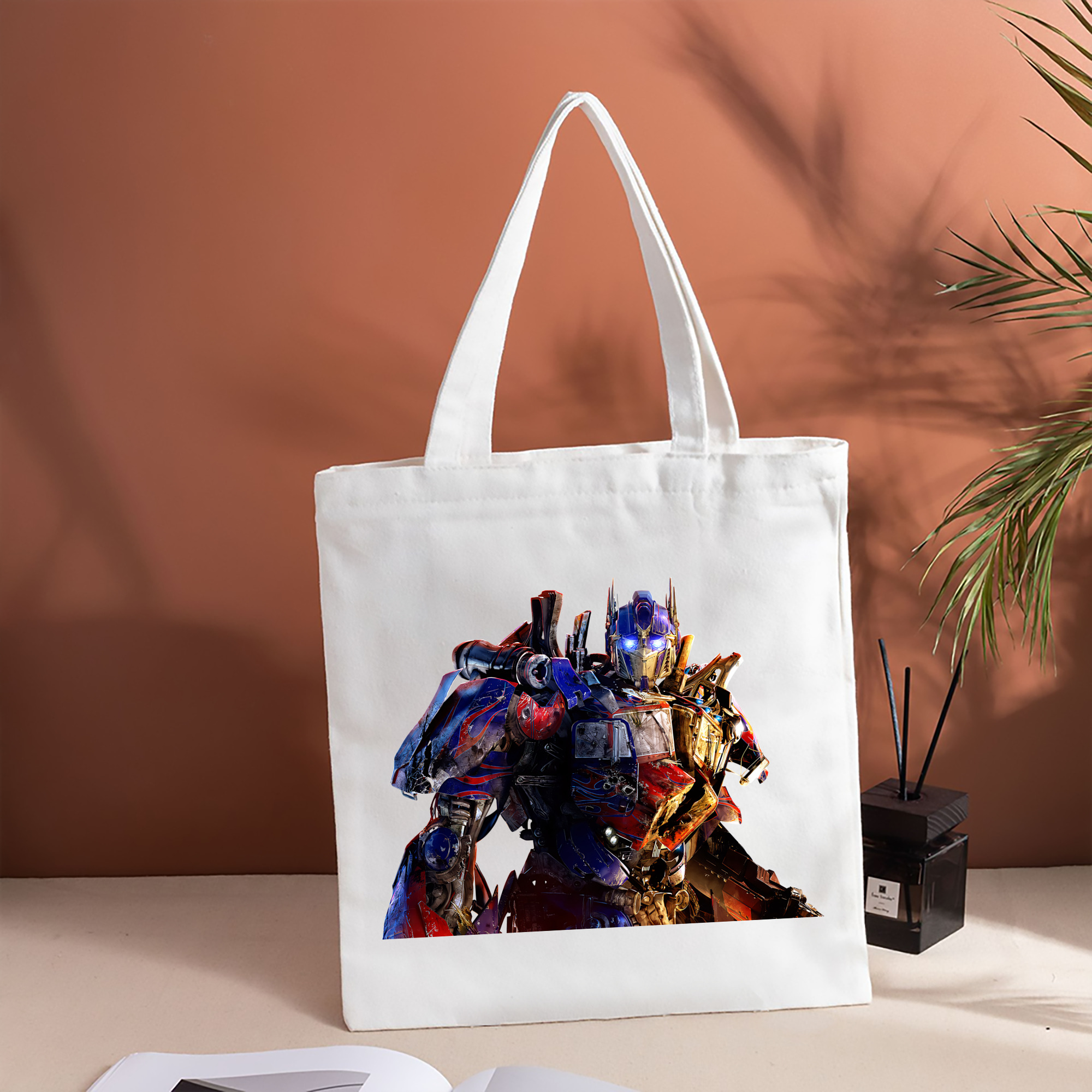 Transformers トランスフォーマー 縦型キャンバス生地手提げバッグ　トートバッグ