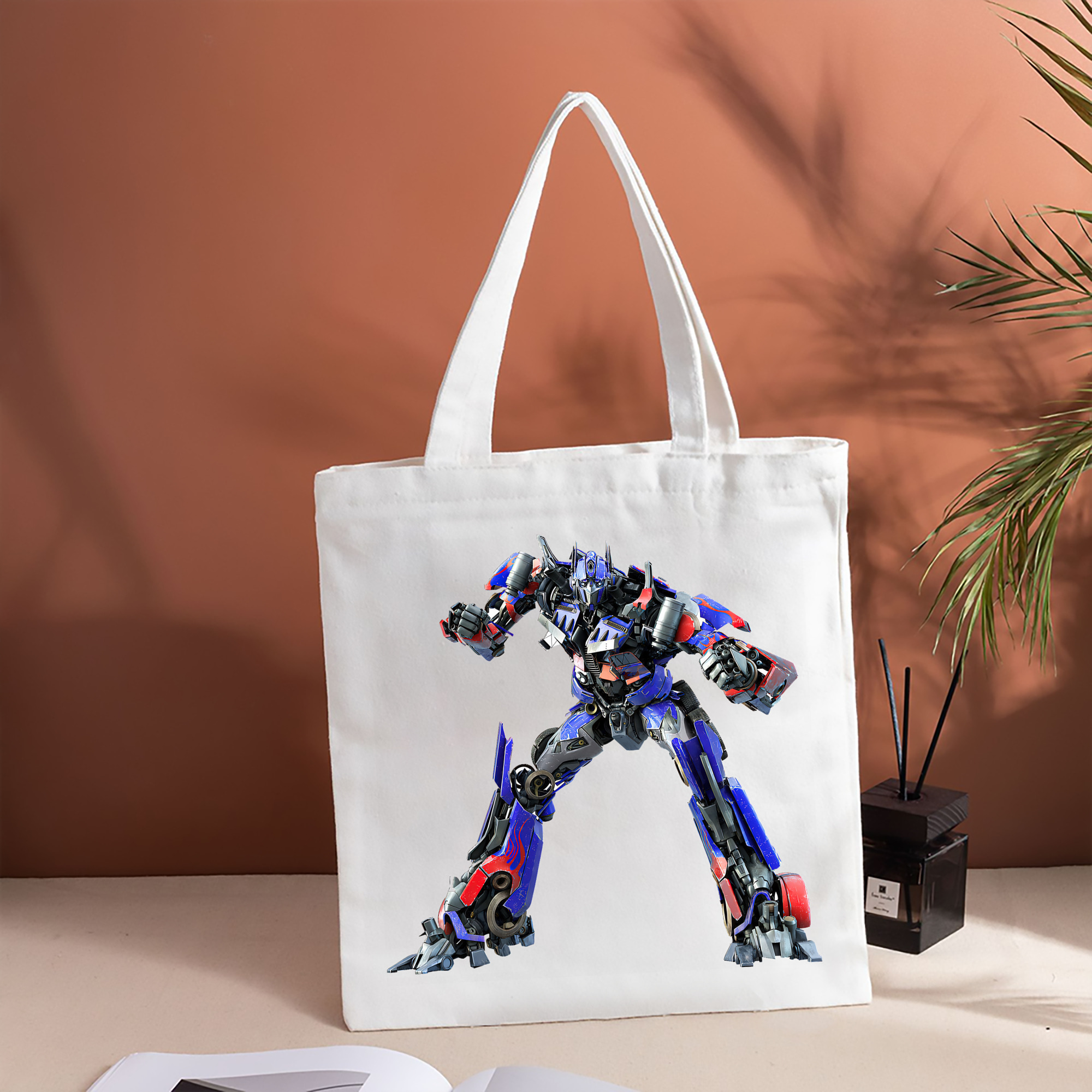 Transformers トランスフォーマー 縦型キャンバス生地手提げバッグ　トートバッグ
