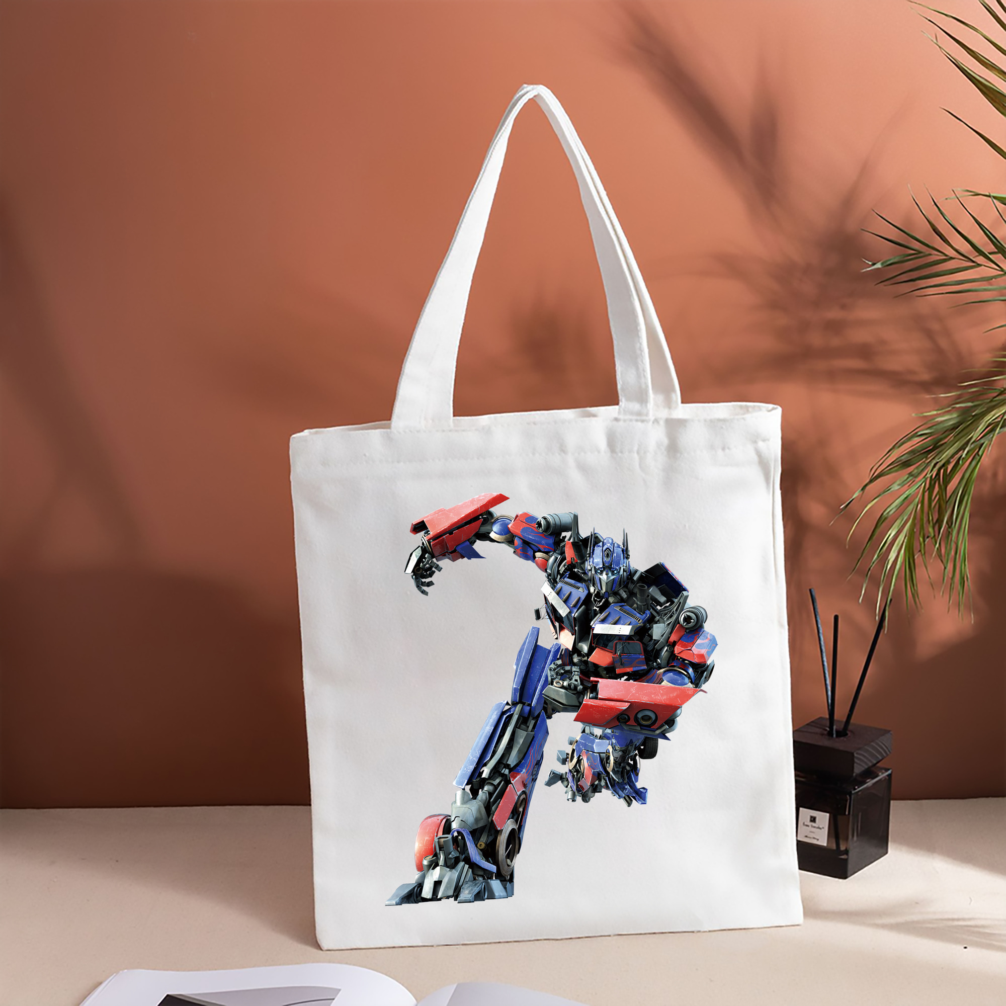 Transformers トランスフォーマー 縦型キャンバス生地手提げバッグ　トートバッグ
