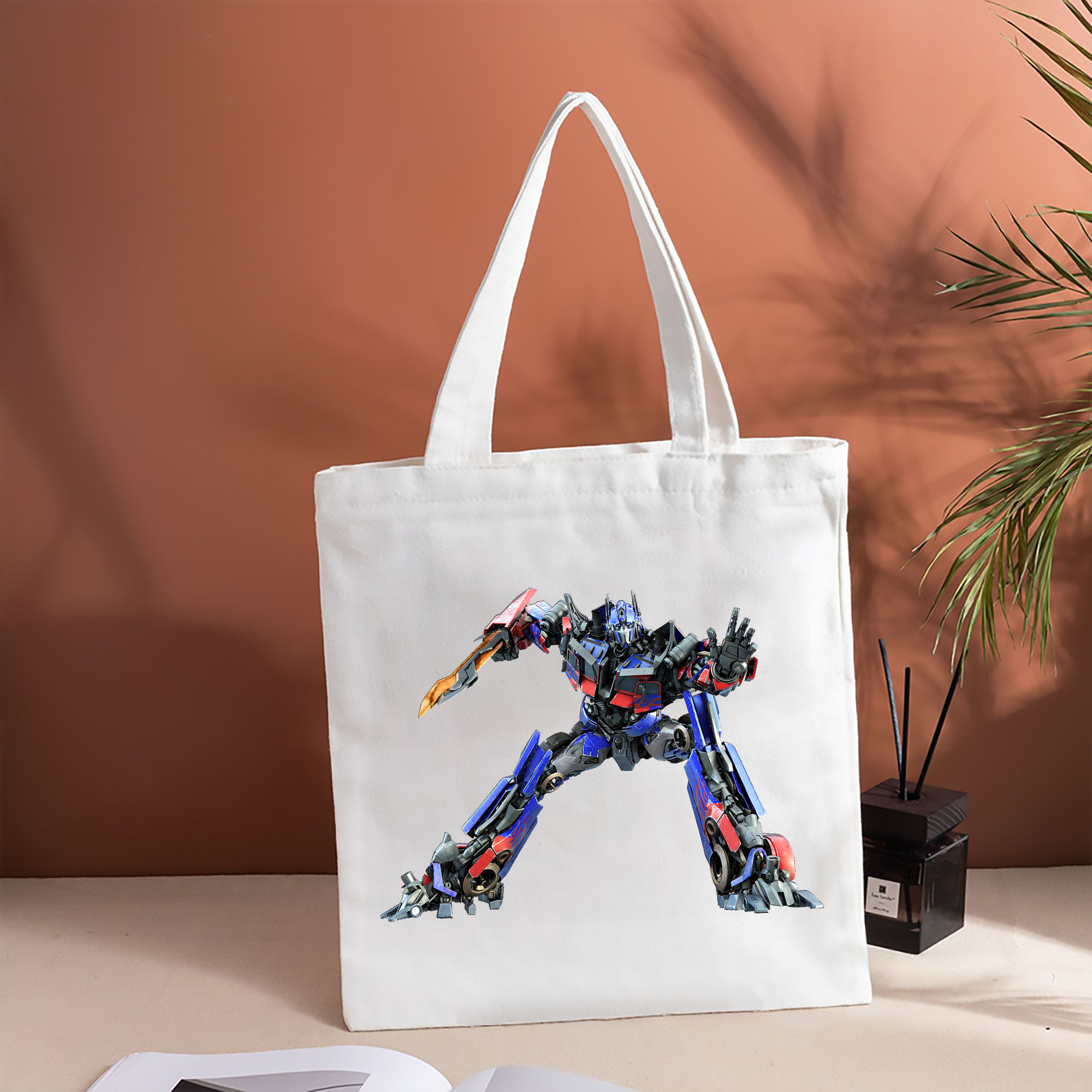 Transformers トランスフォーマー 縦型キャンバス生地手提げバッグ　トートバッグ