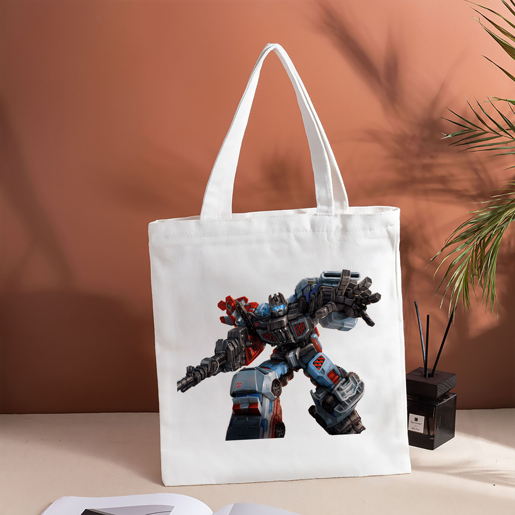 Transformers トランスフォーマー 縦型キャンバス生地手提げバッグ　トートバッグ