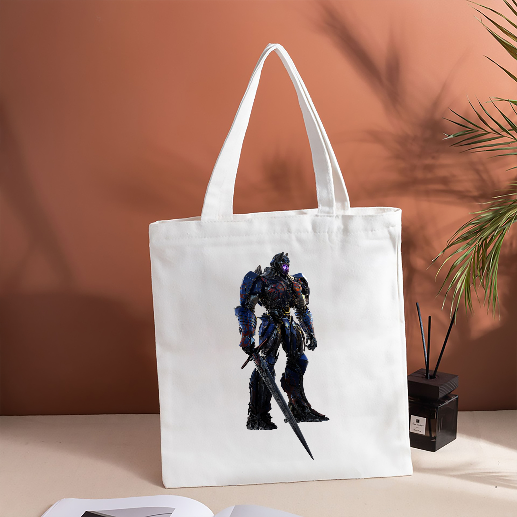 Transformers トランスフォーマー 縦型キャンバス生地手提げバッグ　トートバッグ