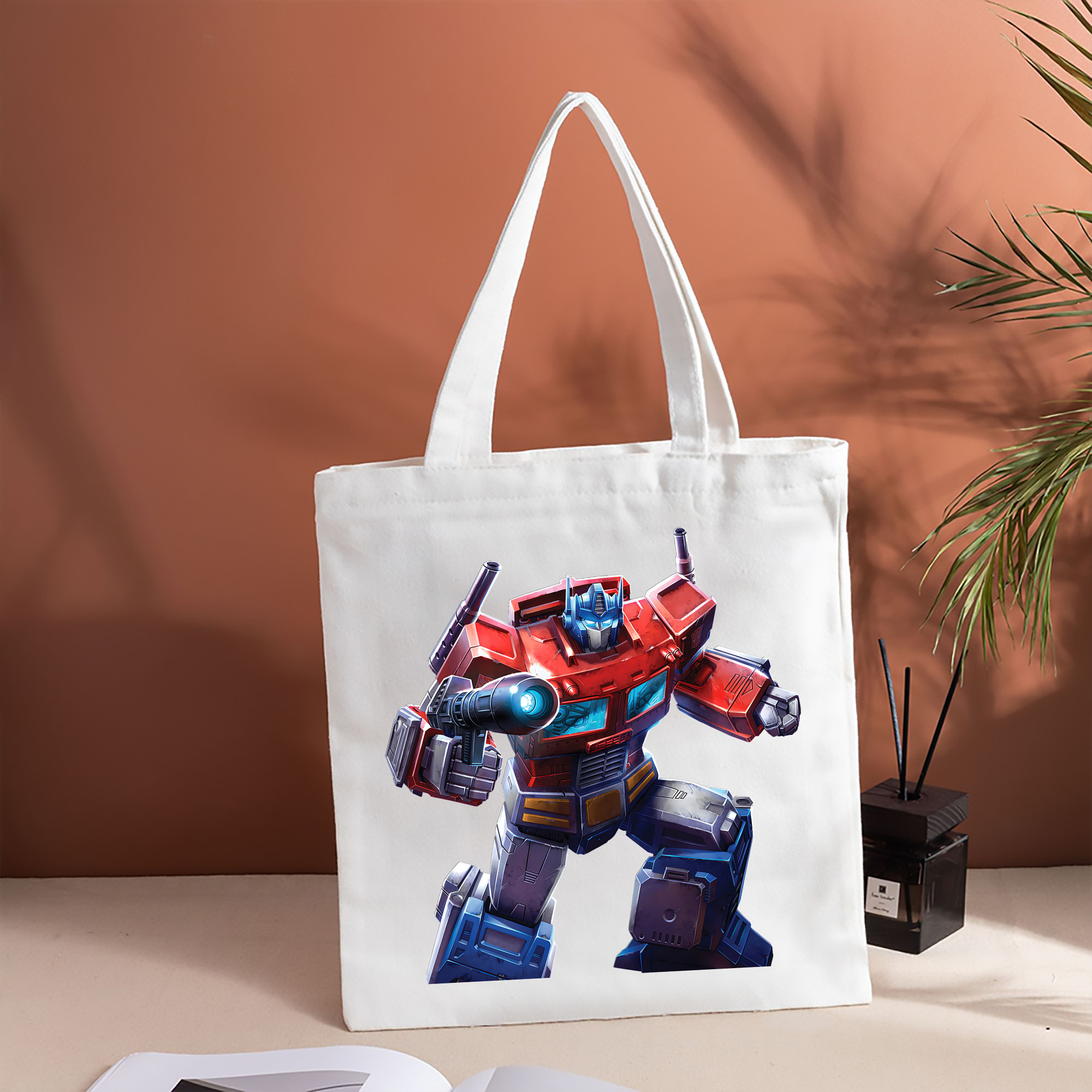 Transformers トランスフォーマー 縦型キャンバス生地手提げバッグ　トートバッグ