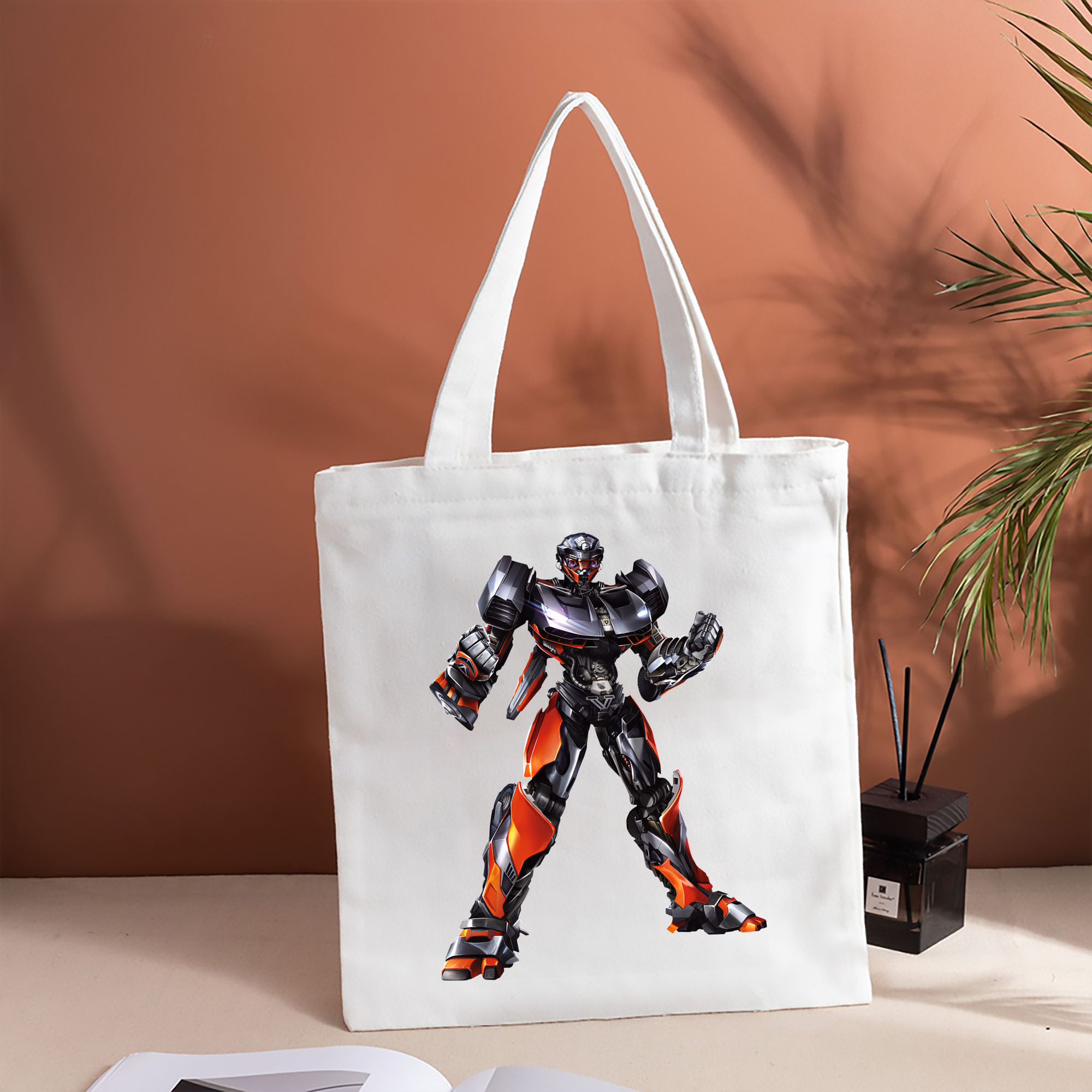 Transformers トランスフォーマー 縦型キャンバス生地手提げバッグ　トートバッグ
