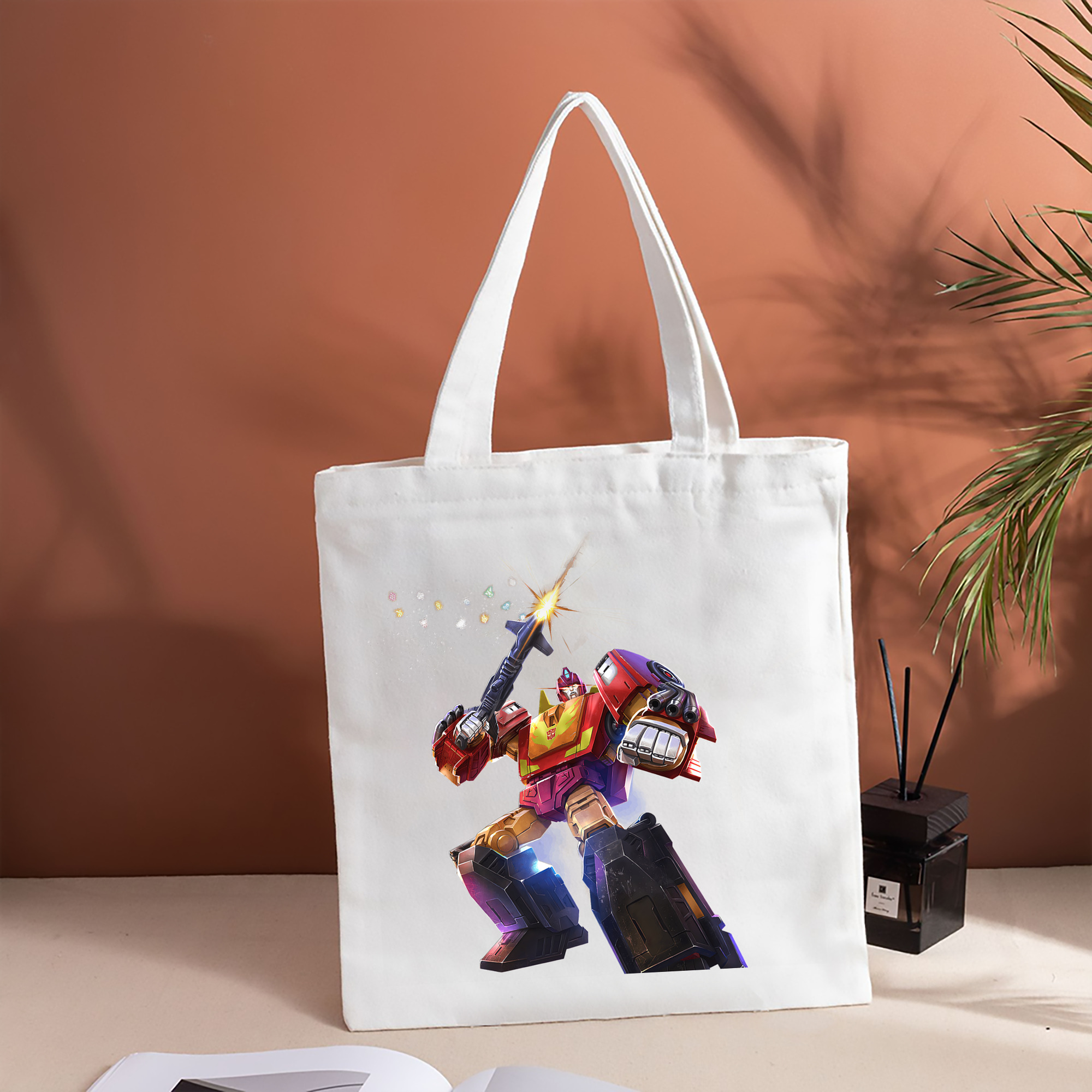 Transformers トランスフォーマー 縦型キャンバス生地手提げバッグ　トートバッグ