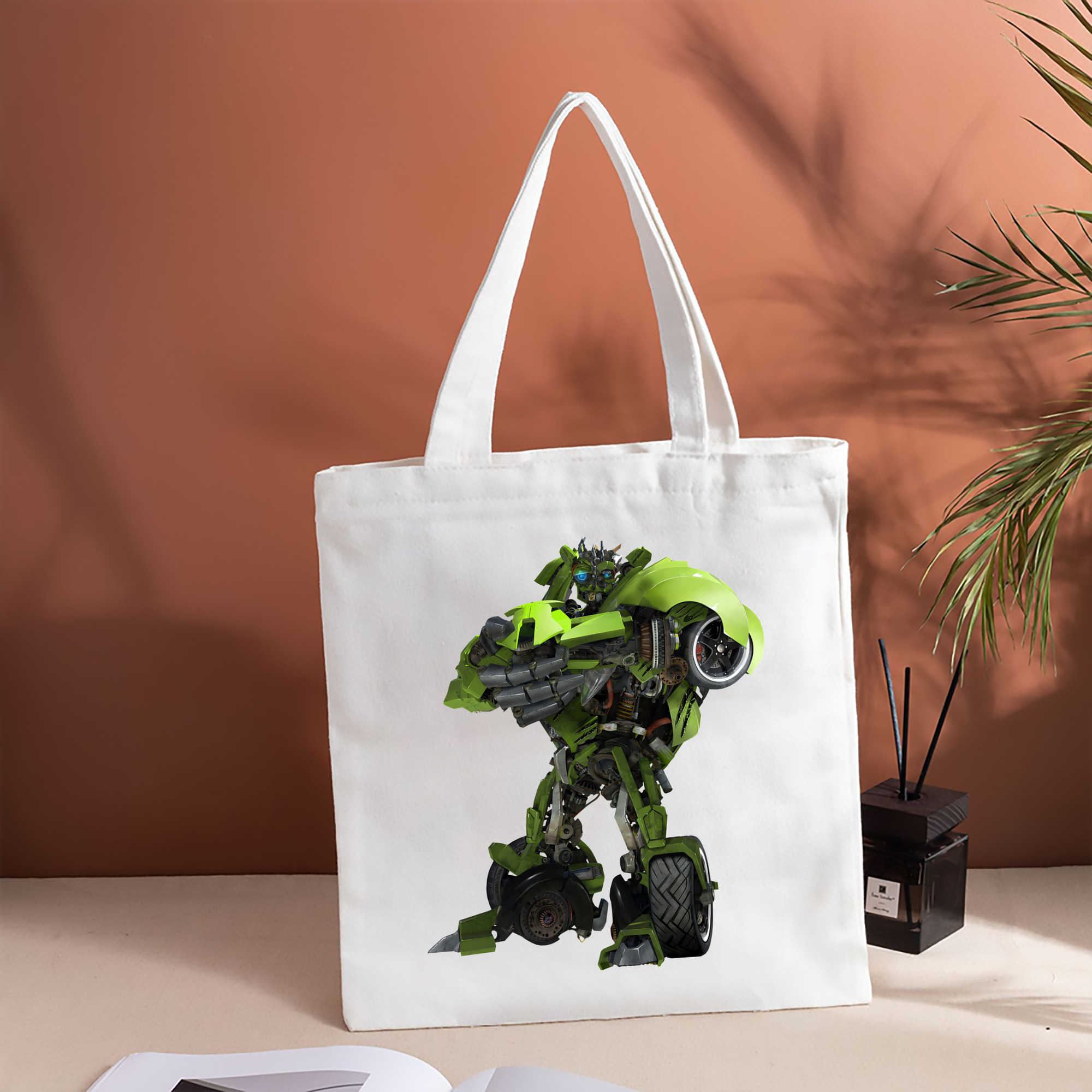 Transformers トランスフォーマー 縦型キャンバス生地手提げバッグ　トートバッグ