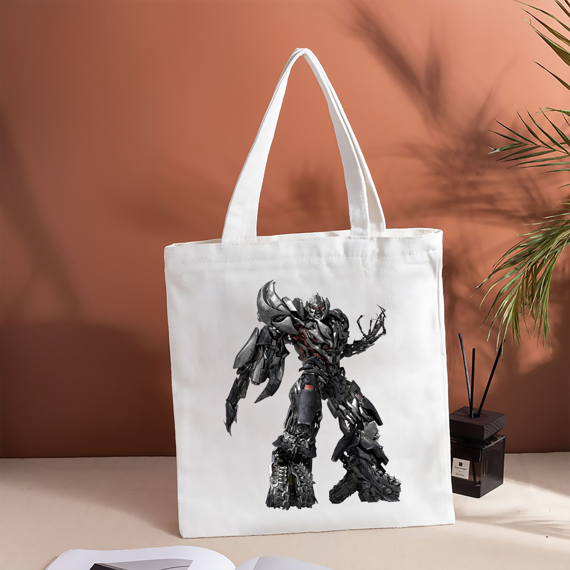 Transformers トランスフォーマー 縦型キャンバス生地手提げバッグ　トートバッグ