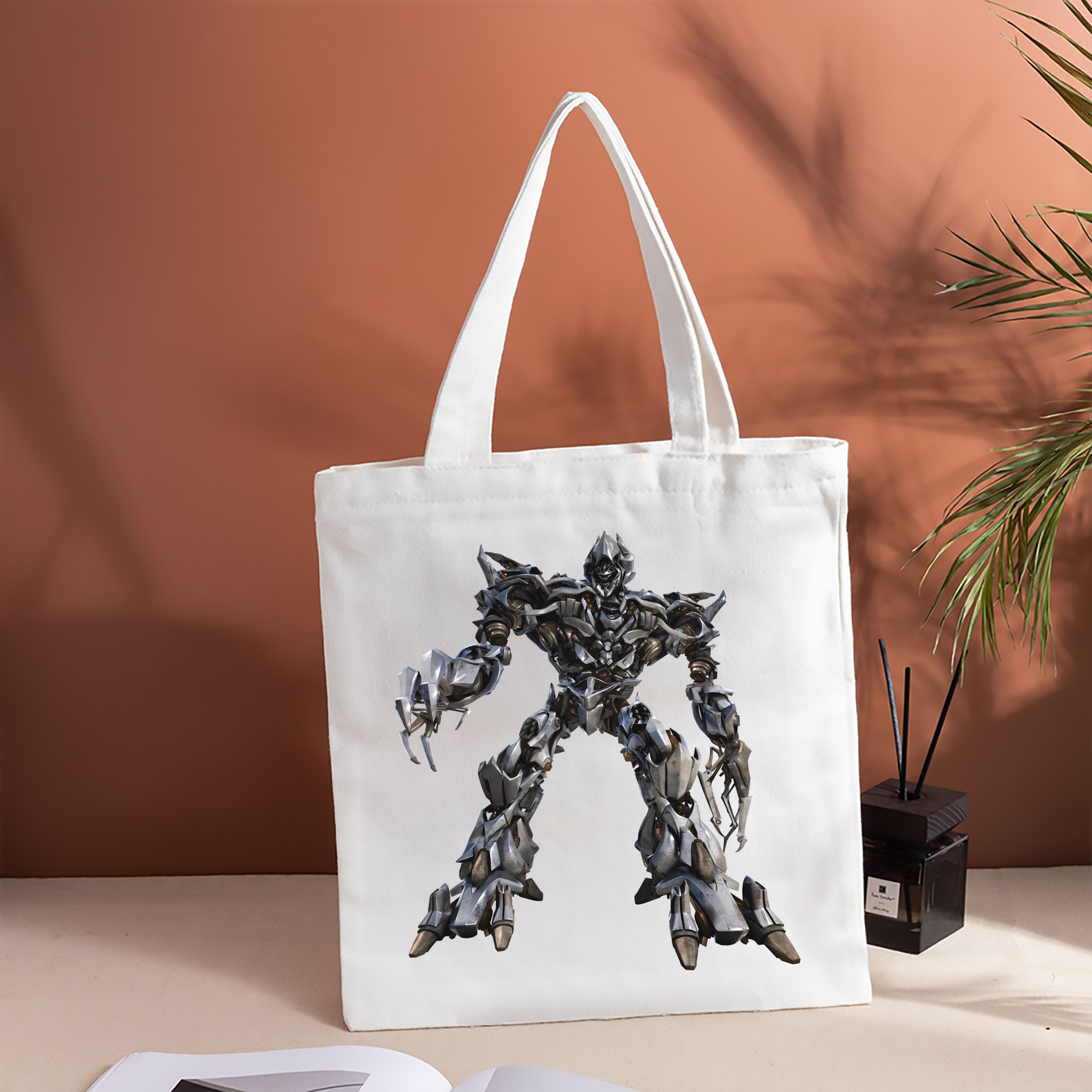 Transformers トランスフォーマー 縦型キャンバス生地手提げバッグ　トートバッグ