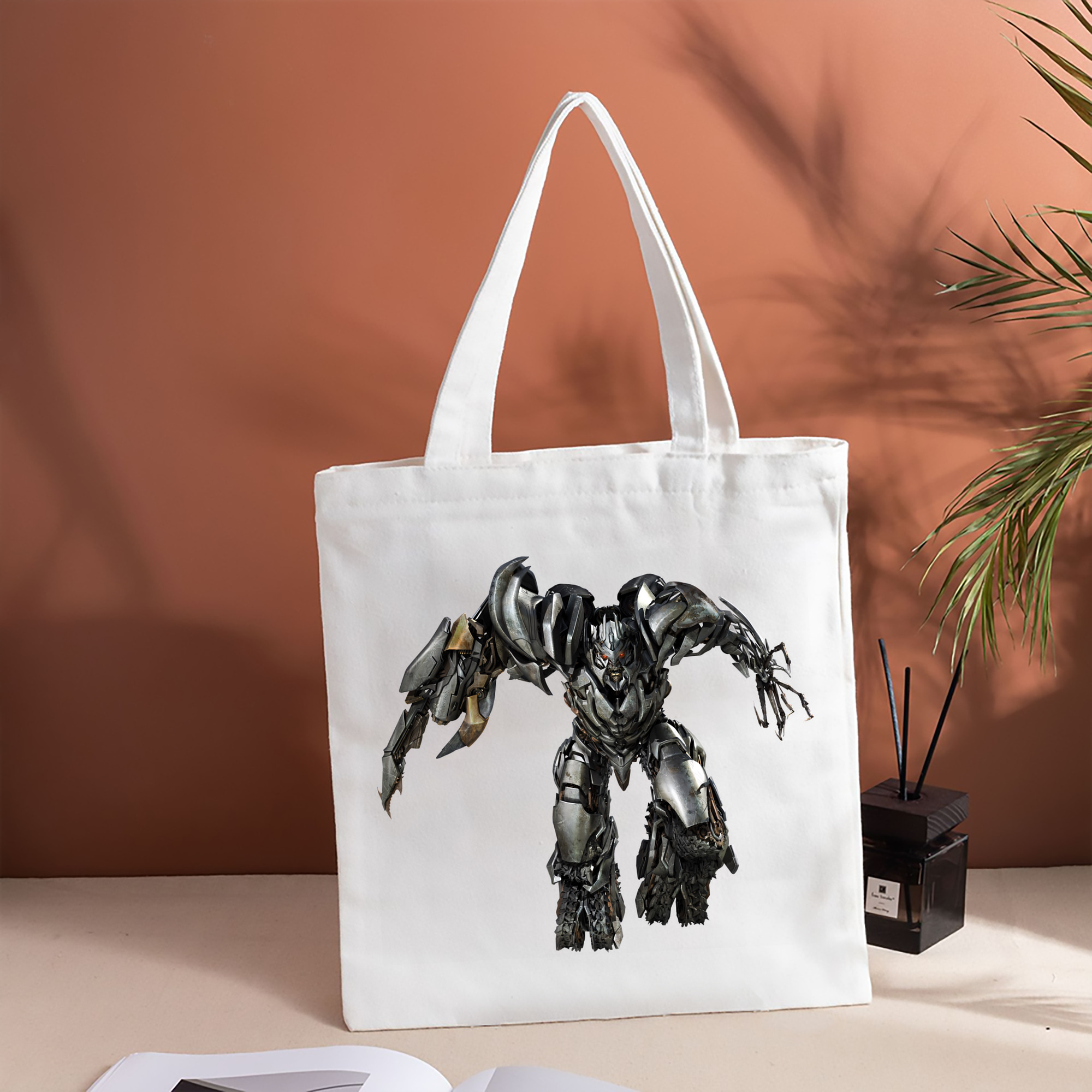 Transformers トランスフォーマー 縦型キャンバス生地手提げバッグ　トートバッグ