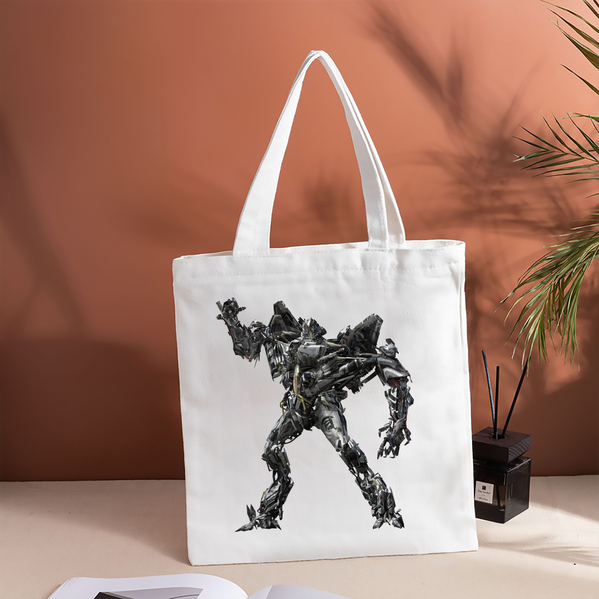 Transformers トランスフォーマー 縦型キャンバス生地手提げバッグ　トートバッグ
