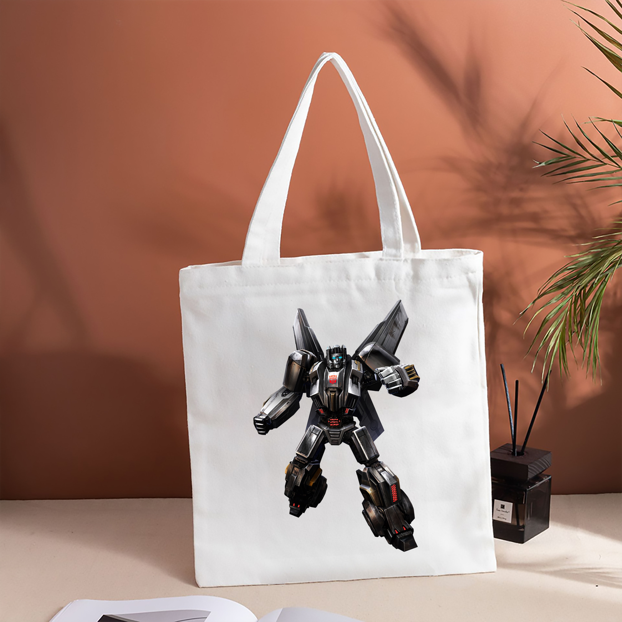 Transformers トランスフォーマー 縦型キャンバス生地手提げバッグ　トートバッグ