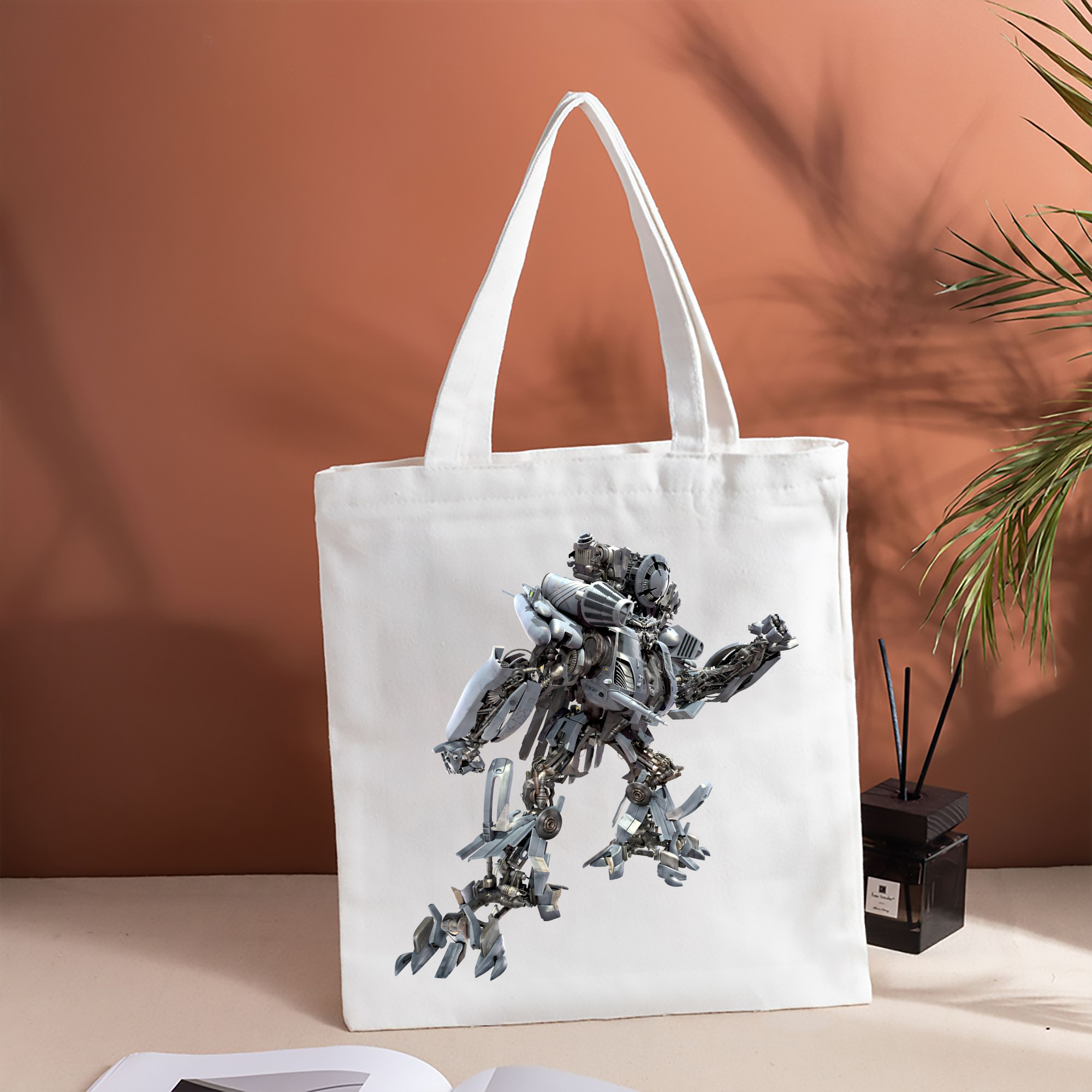 Transformers トランスフォーマー 縦型キャンバス生地手提げバッグ　トートバッグ