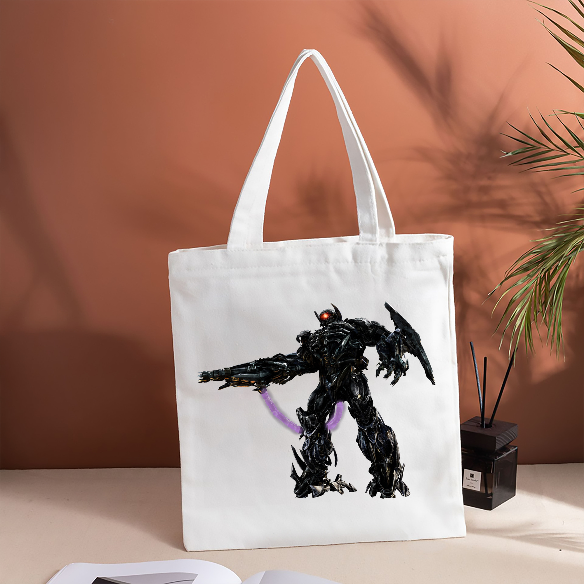 Transformers トランスフォーマー 縦型キャンバス生地手提げバッグ　トートバッグ