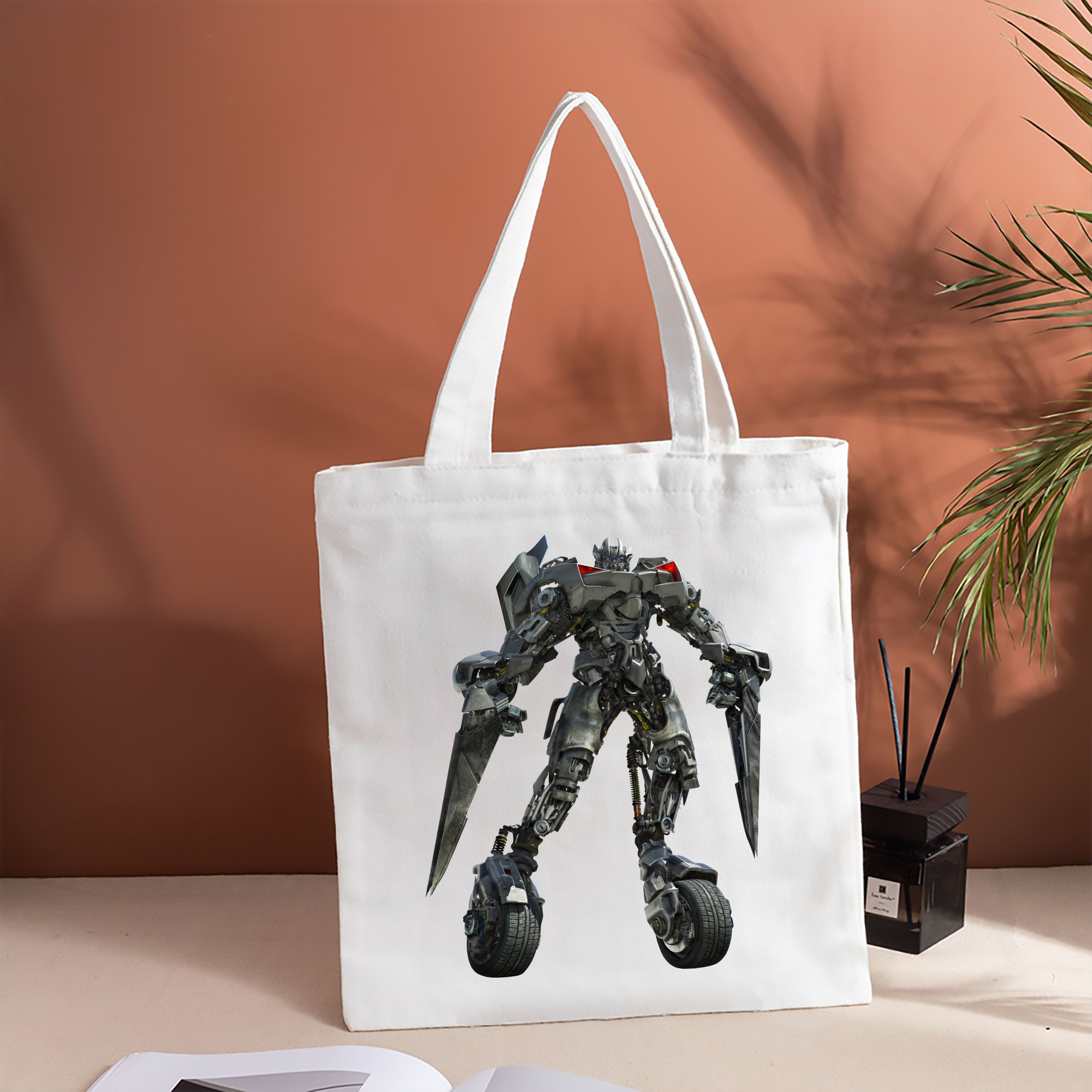Transformers トランスフォーマー 縦型キャンバス生地手提げバッグ　トートバッグ