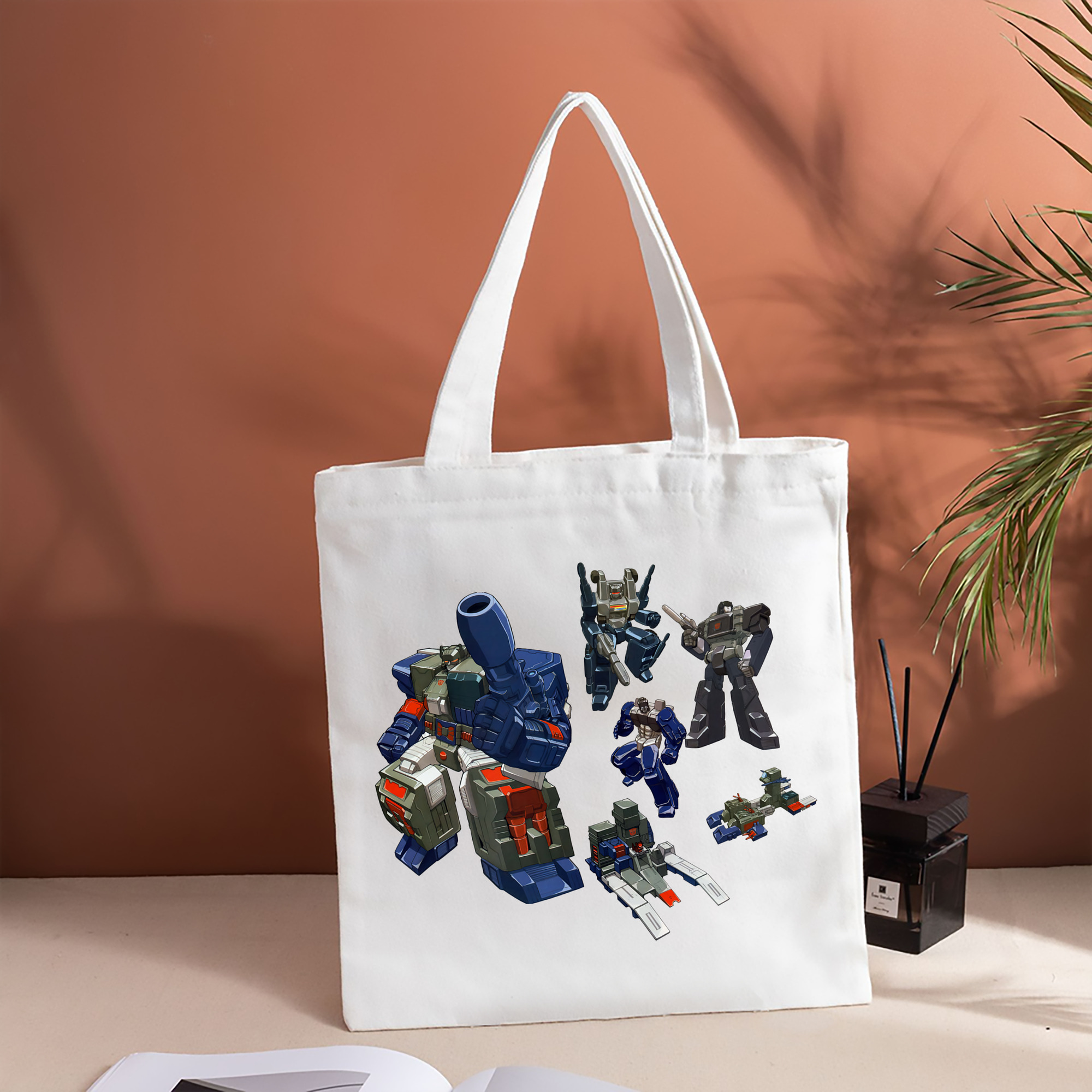 Transformers トランスフォーマー 縦型キャンバス生地手提げバッグ　トートバッグ