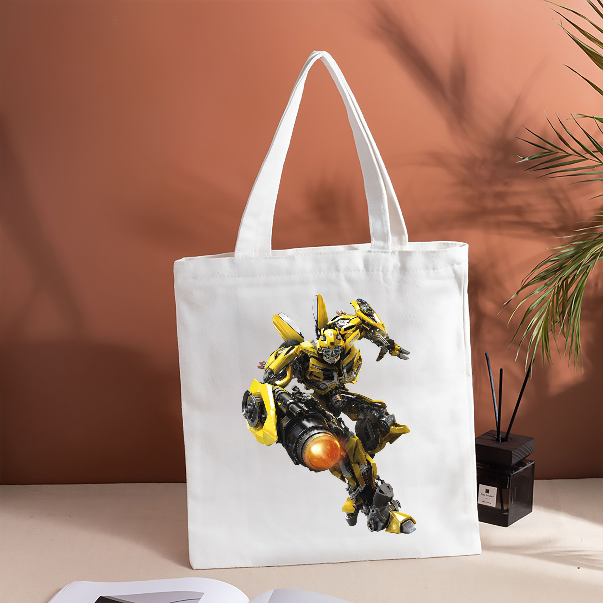 Transformers トランスフォーマー 縦型キャンバス生地手提げバッグ　トートバッグ