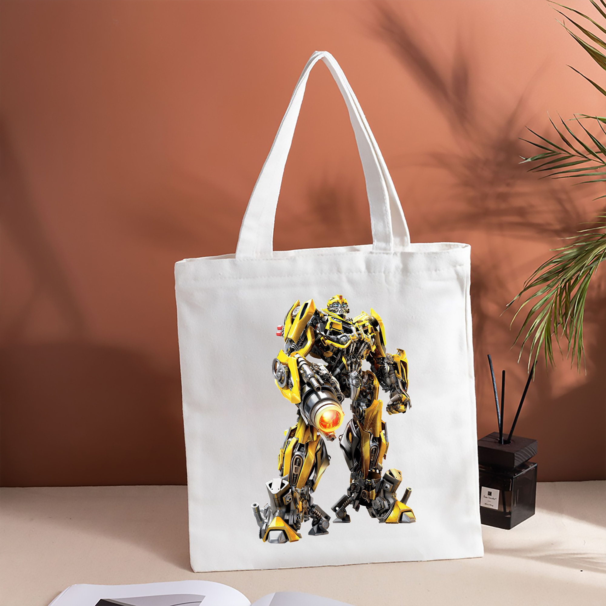 Transformers トランスフォーマー 縦型キャンバス生地手提げバッグ　トートバッグ