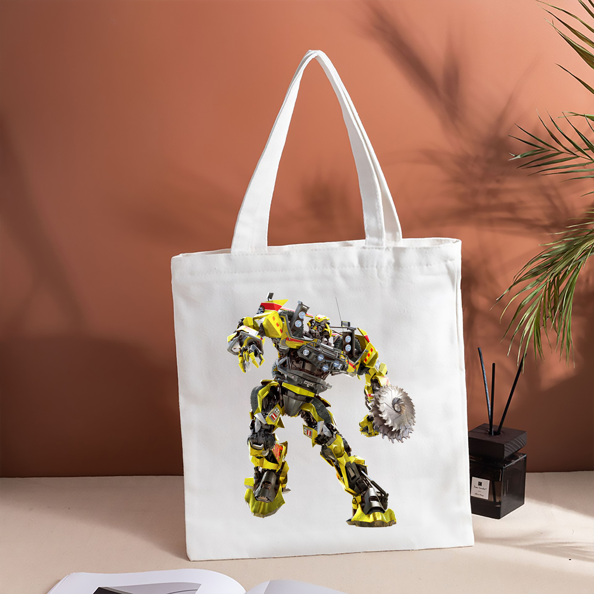 Transformers トランスフォーマー 縦型キャンバス生地手提げバッグ　トートバッグ