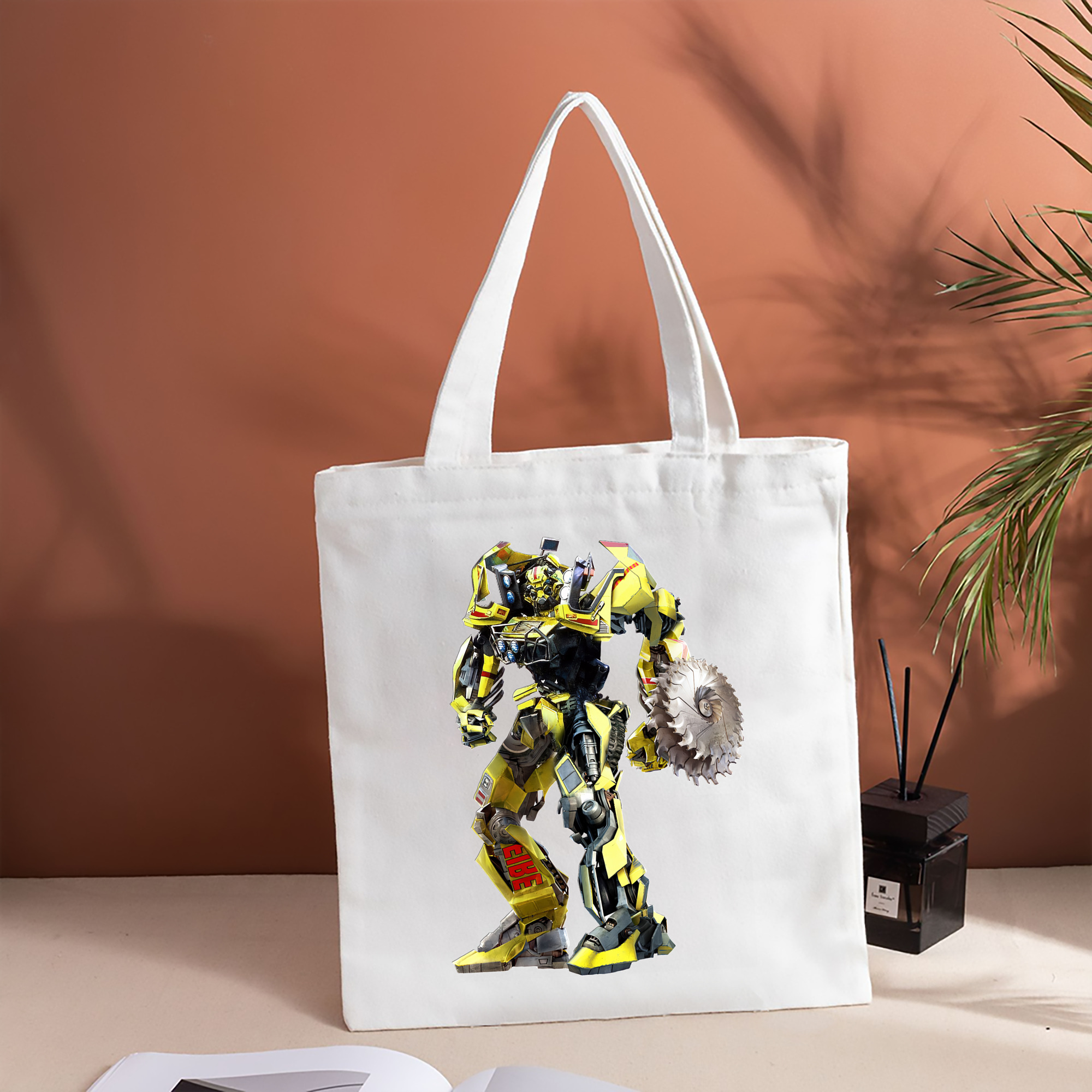 Transformers トランスフォーマー 縦型キャンバス生地手提げバッグ　トートバッグ