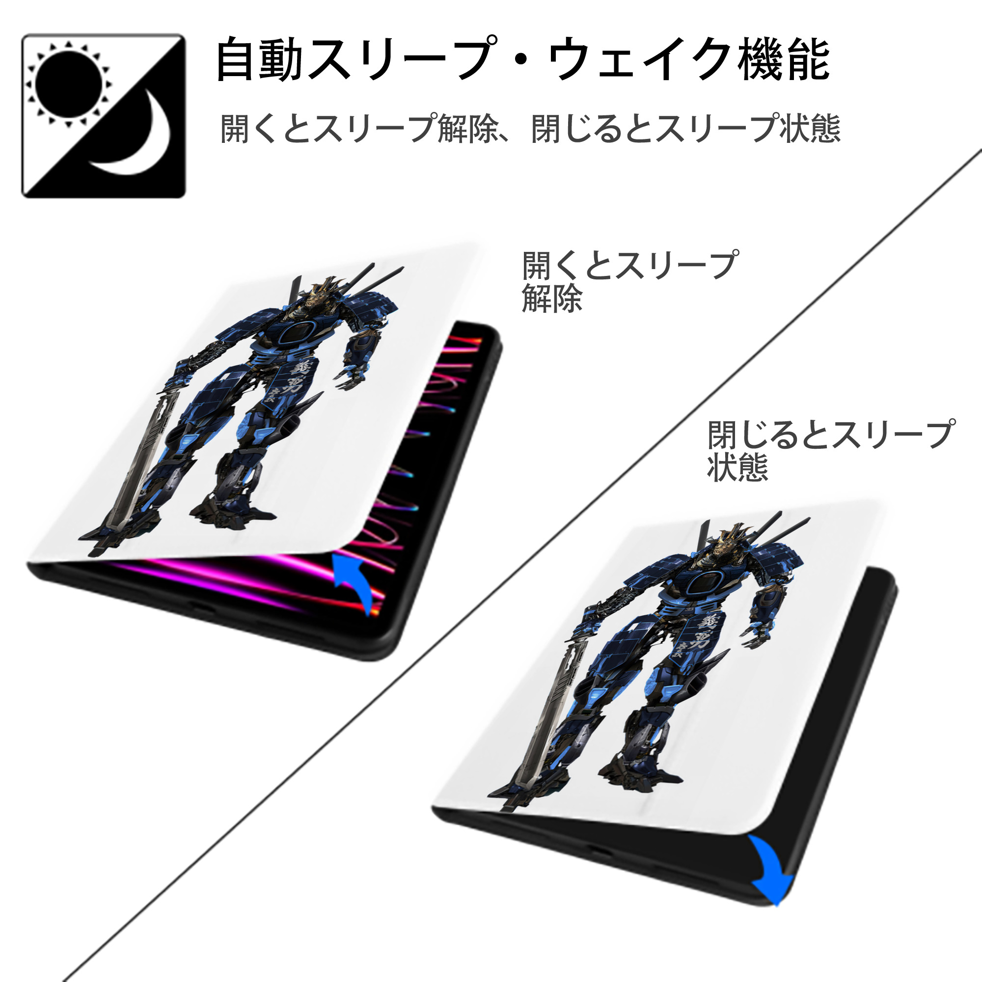 Transformers トランスフォーマー IPad ケース ペン収納付き 三つ折りスタンド PUレザー×シリコン 対応機種9.5/10.5/10.9インチ