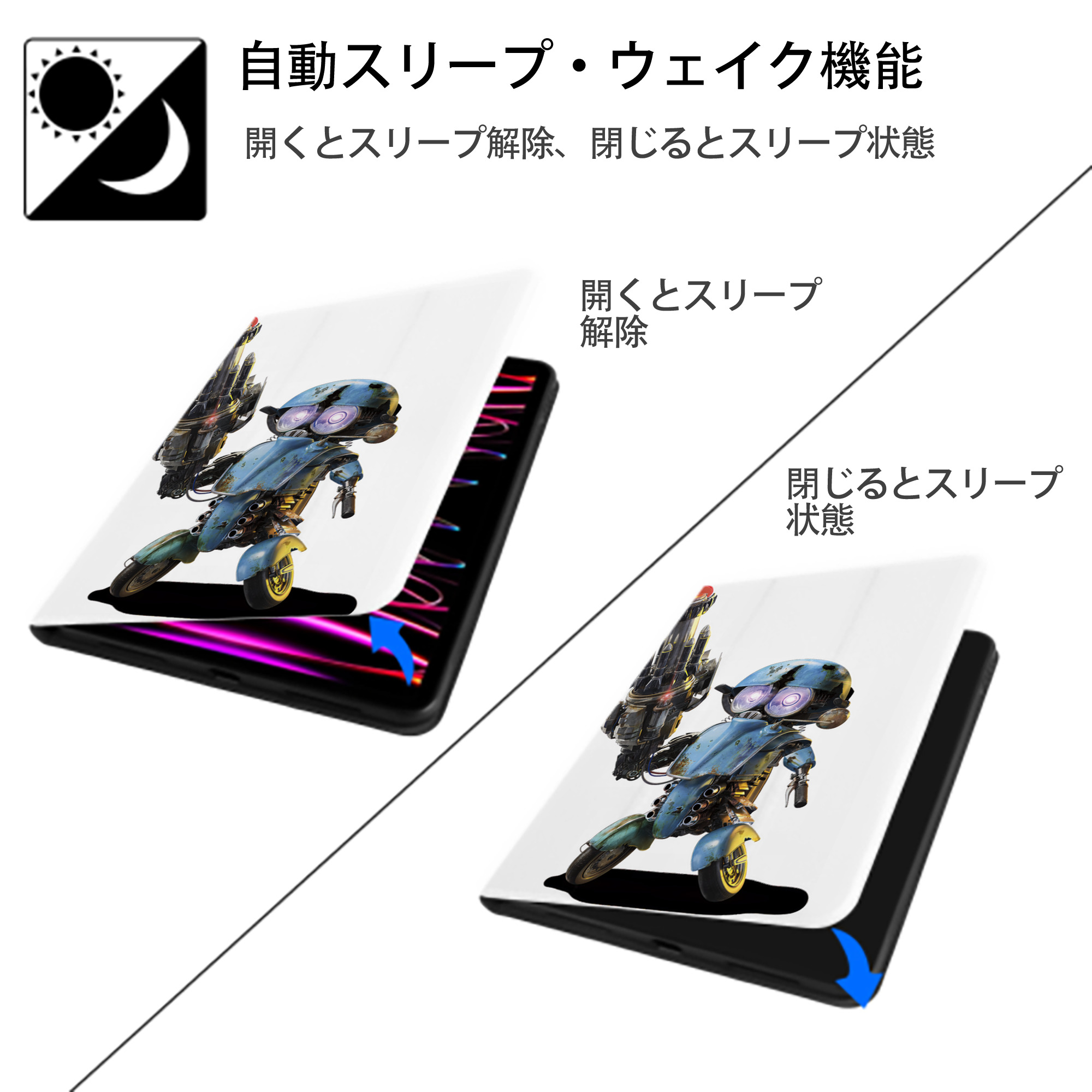 Transformers トランスフォーマー IPad ケース ペン収納付き 三つ折りスタンド PUレザー×シリコン 対応機種9.5/10.5/10.9インチ