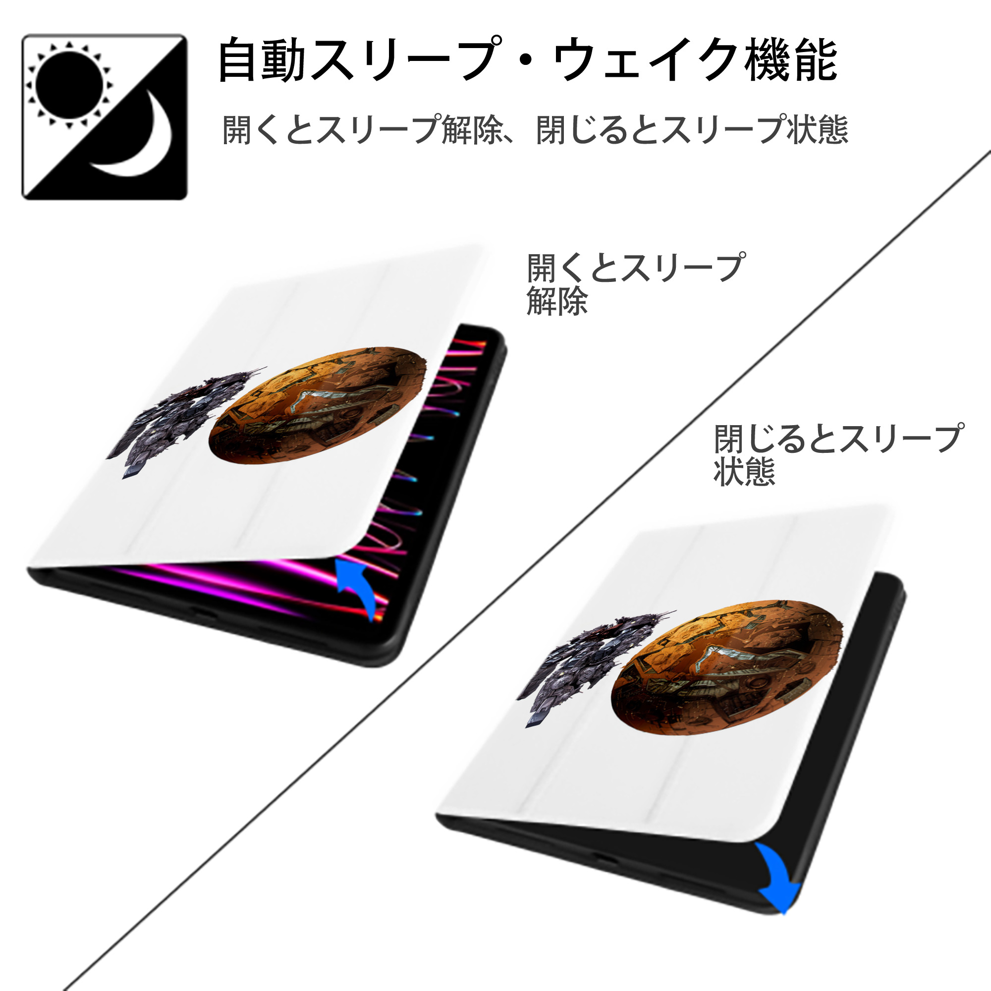 Transformers トランスフォーマー IPad ケース ペン収納付き 三つ折りスタンド PUレザー×シリコン 対応機種9.5/10.5/10.9インチ