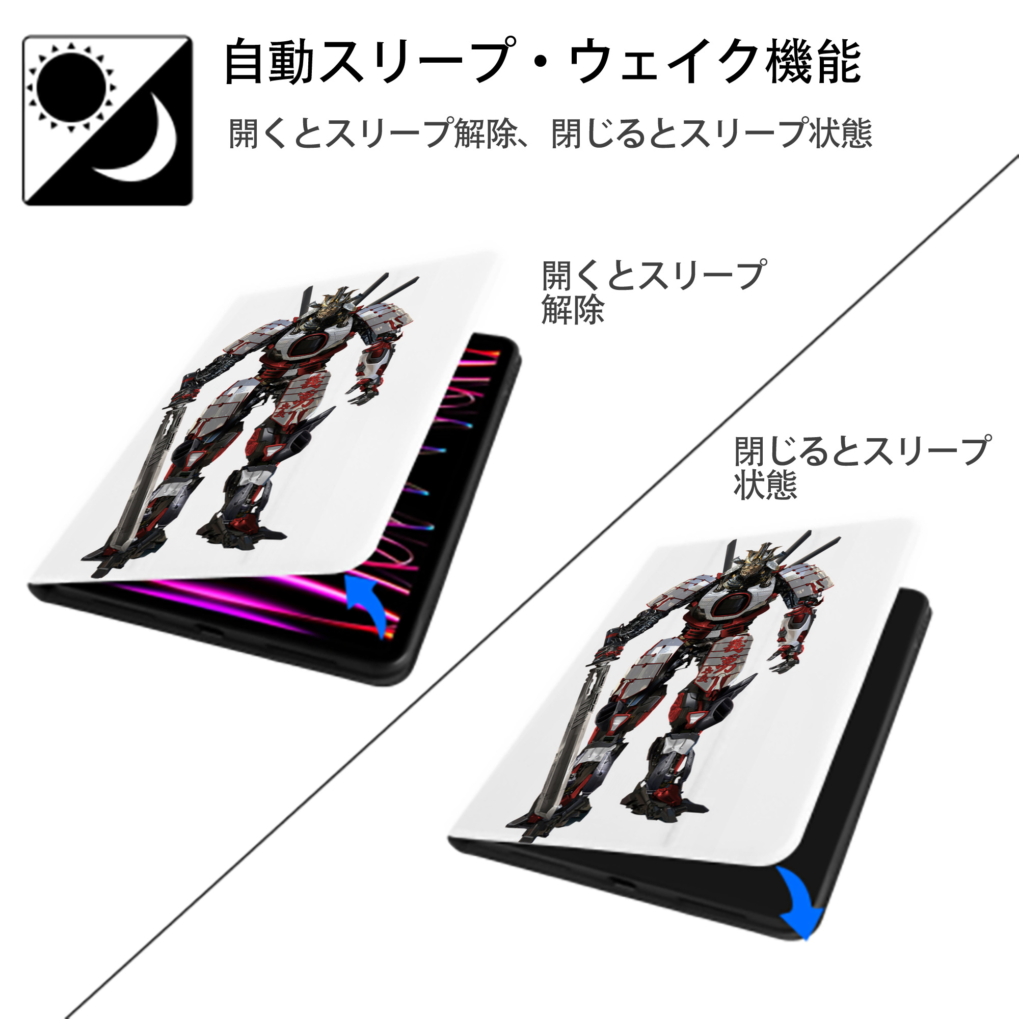 Transformers トランスフォーマー IPad ケース ペン収納付き 三つ折りスタンド PUレザー×シリコン 対応機種9.5/10.5/10.9インチ